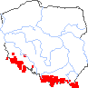 wystepowanie - Cicerbita alpina (modrzyk górski)